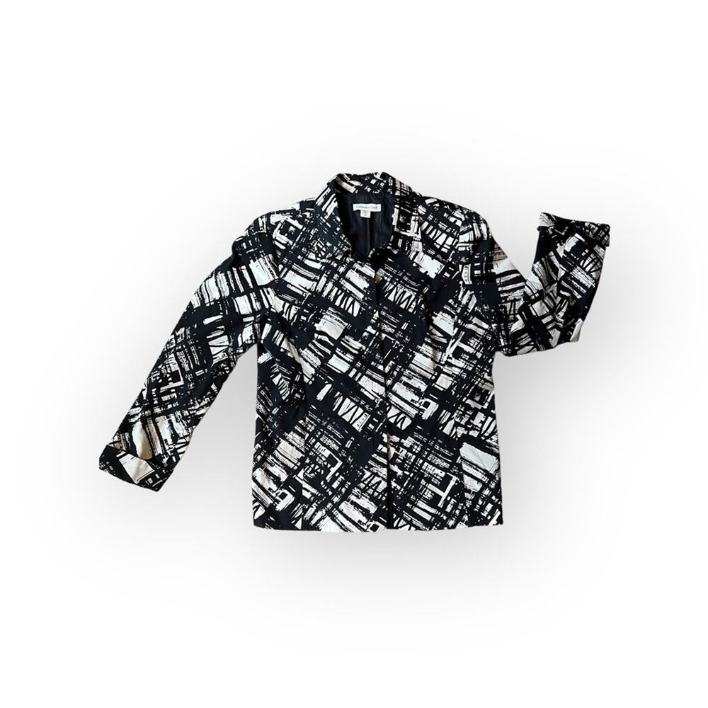 Excellent condition black and white coldwater creek blazer